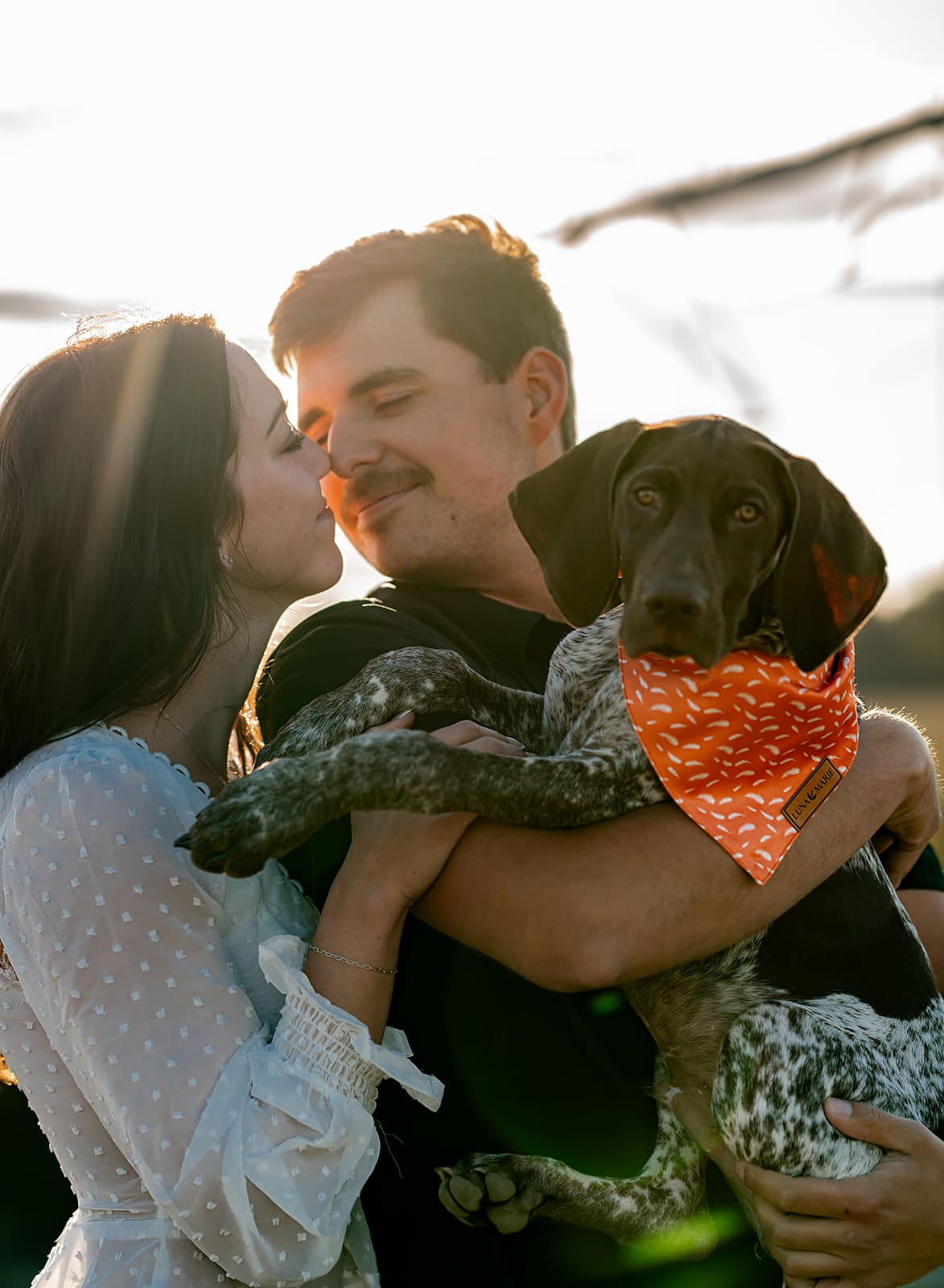 Oregon engagement session with dog