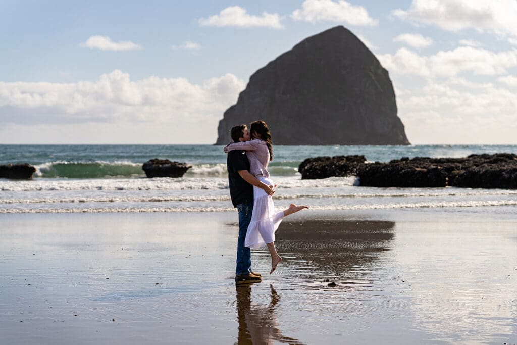 Oregon Coast Engagement Session at Pacific City