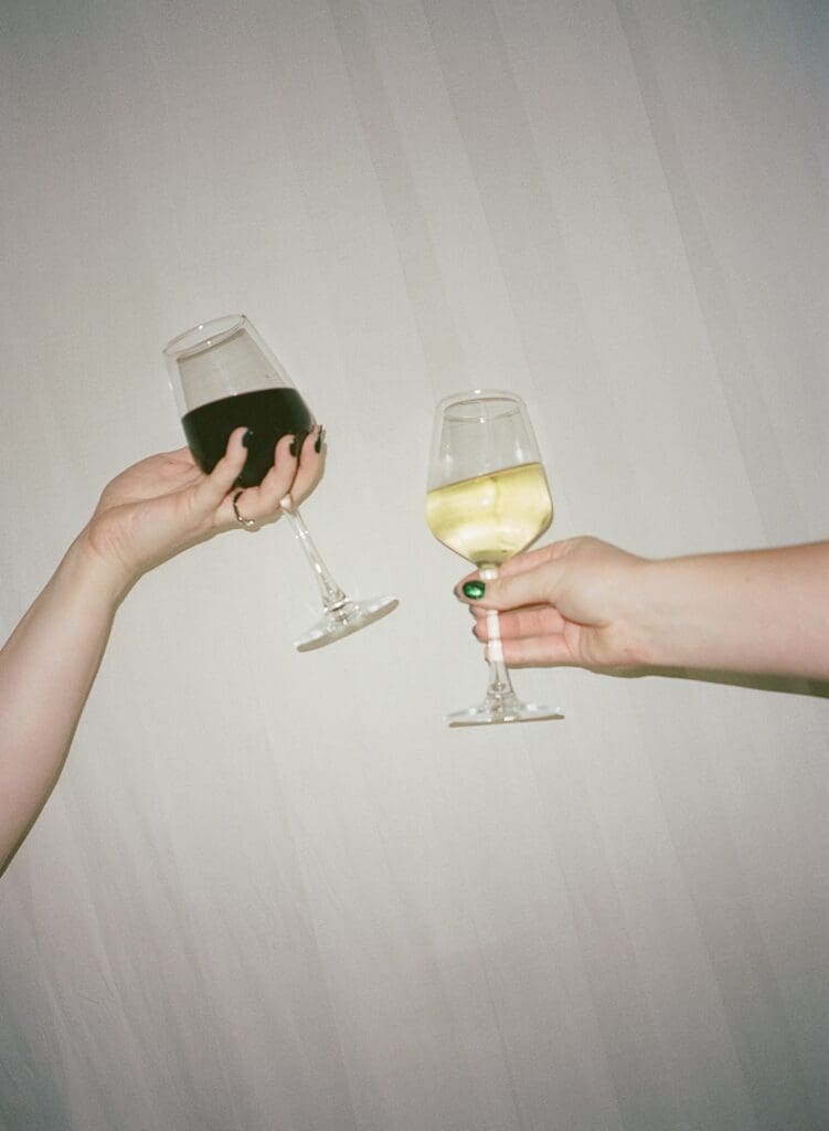 reception toast on film