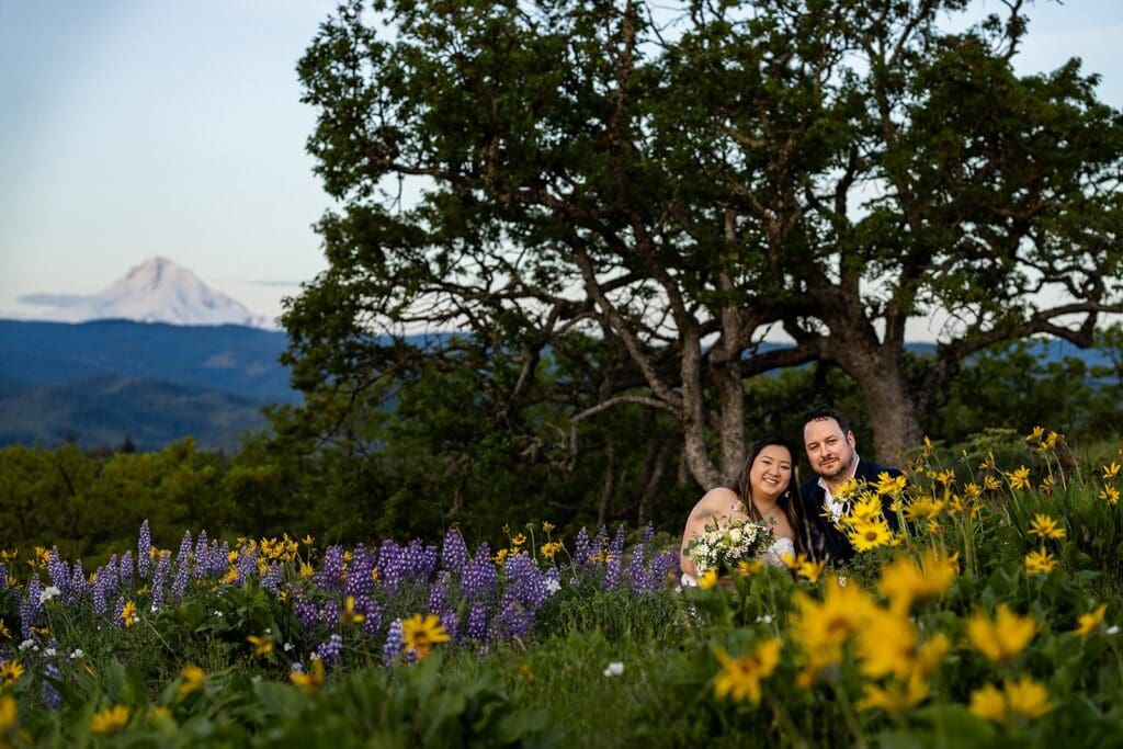 Columbia River Gorge sunrise elopement photographer