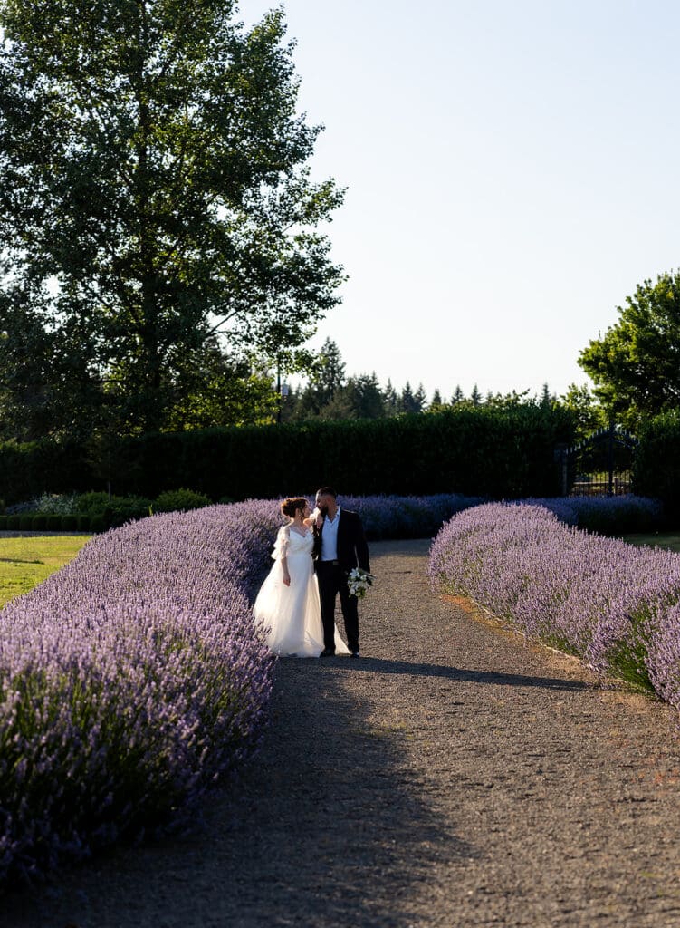 Monet vineyard Washington small wedding photos