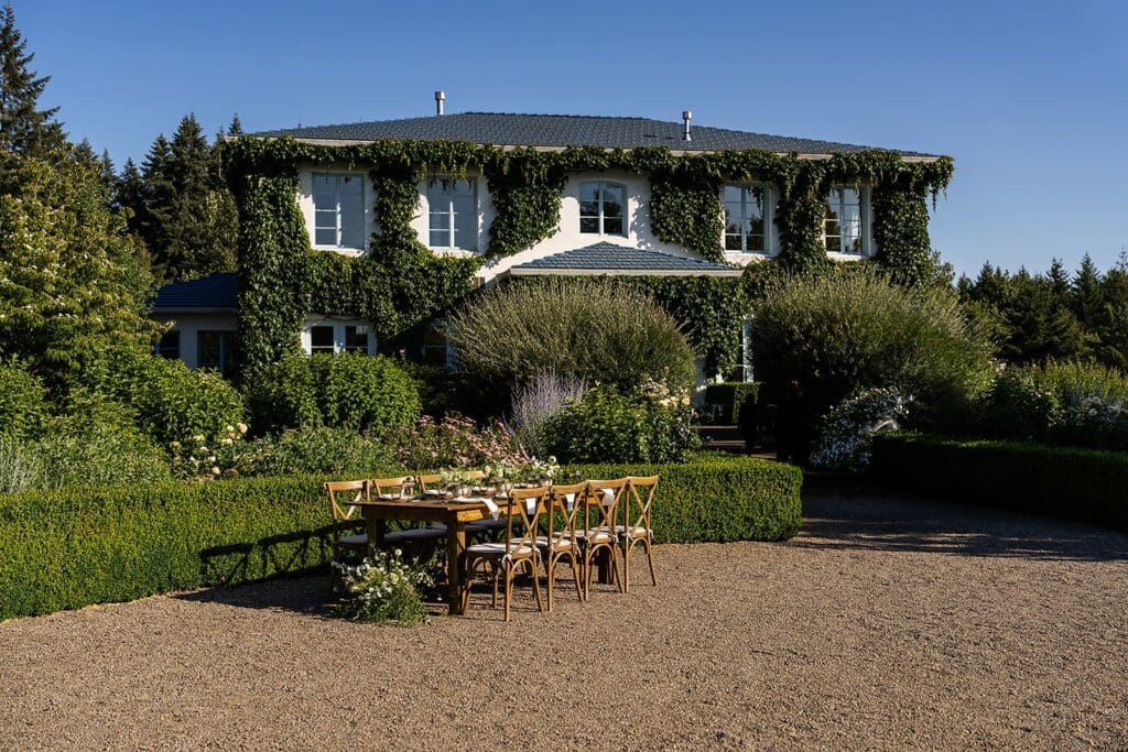 Monet vineyard Washington micro wedding photos