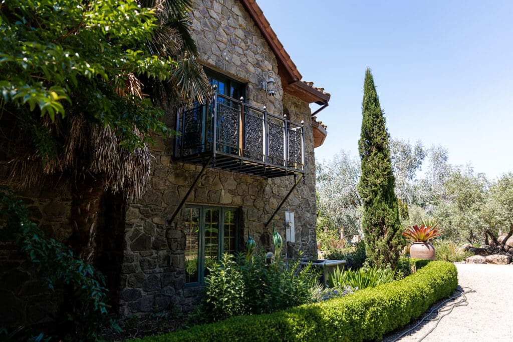 The Winner (Villa Catalana): Spanish church-inspired vineyard and conservatory tasting room at Villa Catalana Cellars for a garden-themed photoshoot.
