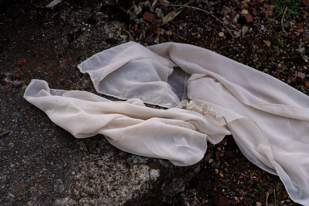 Cream colored scarf